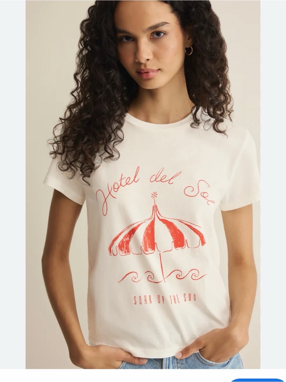 Z Supply Del Sol Tourist Tee in Sea Salt